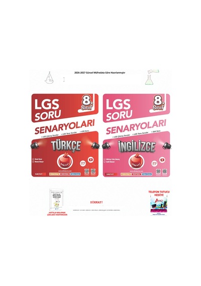 Nartest 8. Sınıf Lgs Soru Senaryoları Türkçe İngilizce 2 Kitap Seti