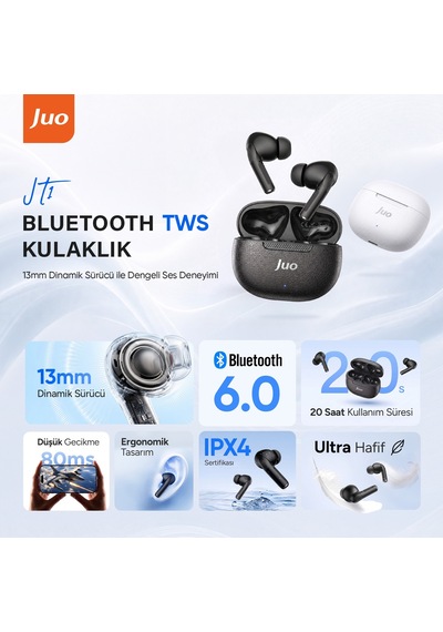 Juo JT1 Bluetooth 6.0 Kulak İçi Kulaklık