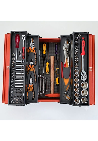 Rico 5 Gözlü 93 Pç Metal Dolu Takım Çantası 42,5cmx23cmx20cm