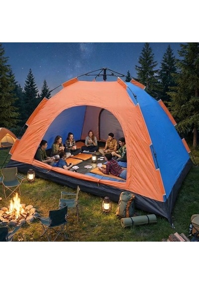 10 Kişilik Otomatik Kurulum Kamp Çadırı Outdoor , Suya Dayanıklı Hızlı Kurulum Piknik Ve Doğa İçin Çok Renkli