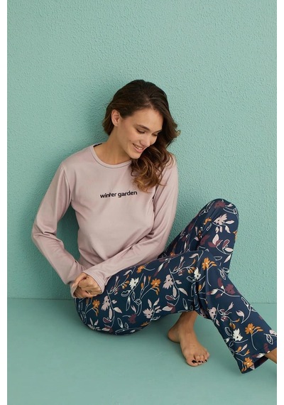 Arcan Mihra Kadın Bisiklet Yaka Termal Pijama Takımı 14102/17 - 1 Adet 001