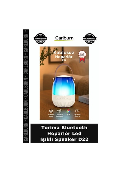 Delux Serisi Torima Bluetooth Hoparlör Led Işıklı Speaker D22 Müzik Konser Gece Lambası
