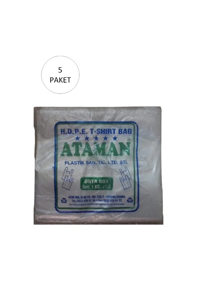 Kalın Şeffaf Atlet Poşet Orta Boy 27x47 Cm 1 Kg 5 Paket-takriben 725 Adet