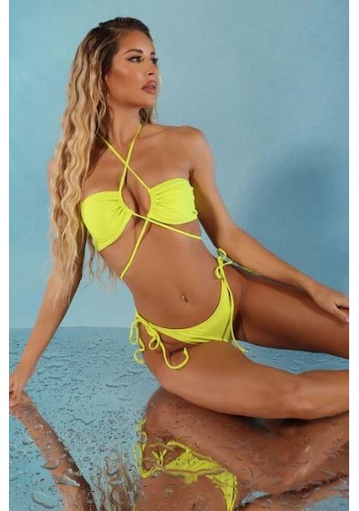 Deep Beach Bağlama Detaylı Bikini Takım Db200780bt 001