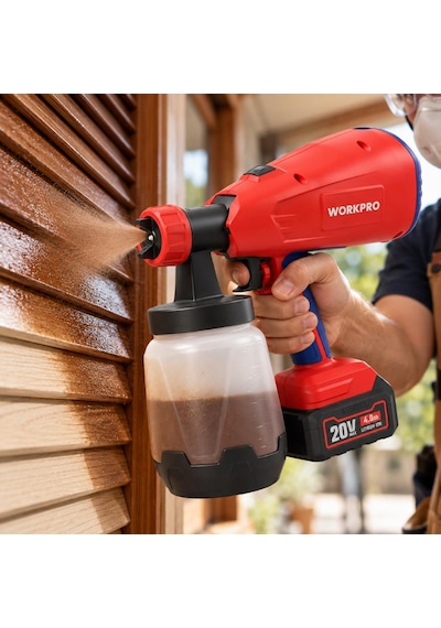 Workpro Wp397005 20volt 1000ml. Şarjlı Boya Tabancası +yedek Nozul/meme Akü Dahil Değildir