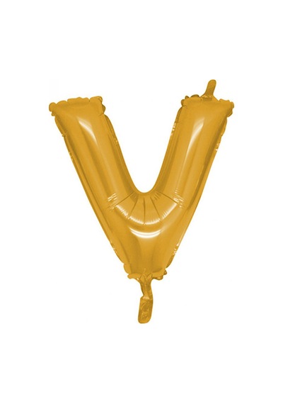 Gold Folyo Balon V Harfi 100 CM