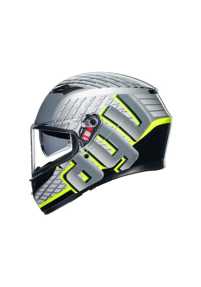 Agv K3 Mplk Fortify Grey Blk Yellow Fluo Motosiklet Kapalı Kaskı