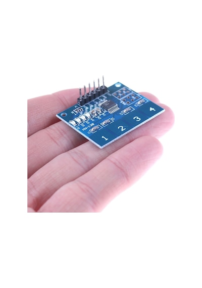 TTP224 4 Kanal Dokunmatik Buton Sensör Modülü Kapasitif Dijital Tuş Algılayıcı Anahtar Keypad