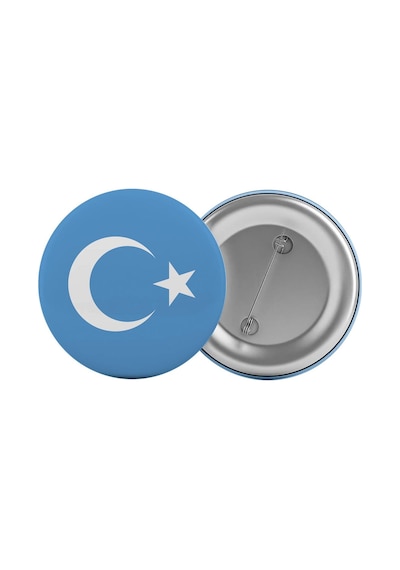 Doğu Türkistan Çanta Rozeti 20 Adet En Büyük Boy 5.8cm İğneli Broş