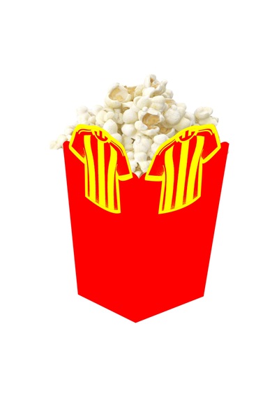 3d Sarı Kırmızı Taraftar Temalı Popcorn Mısır Kutusu 8 Li Paket