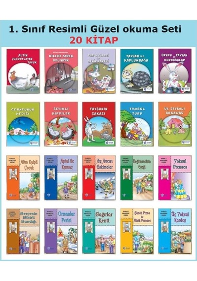 1. Sınıf Resimli Güzel Okuma Hikaye Seti 20 Kitap