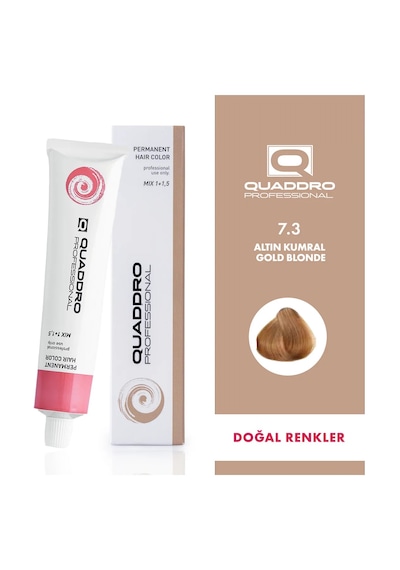 Quaddro Professıonel Saç Boyası 7.3 Altın Kumral 100 Ml