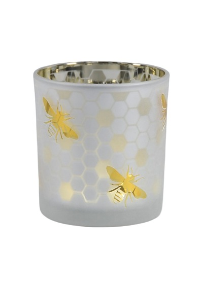 Touch Me Bee Cam Mumluk 8 Cm - 6 Adet Tarı Cam - Krom