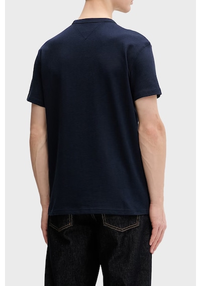 Tommy Jeans Logolu Pamuk Karışımlı Bisiklet Yaka T Shirt Erkek T Shirt Dm0dm22529 C1g Lacivert