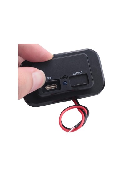 Type-c Usb 2 Portlu Araç Şarj Soketi Adaptörü 12v-24v