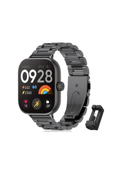Bileklik Xiaomiredmi Watch 4 İle Uyumlu, Birinci Sınıf Paslanmaz Çelik Metal Ayarlanabilir Yedek Kayış, Kadın/erkek İçin