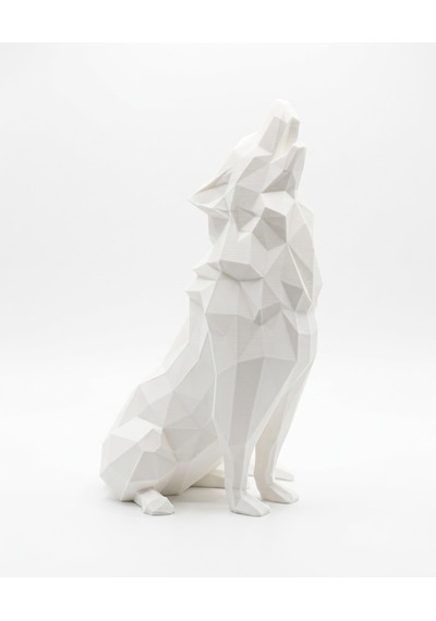 3d Geometrik Kurt Biblo/dekor 18cm Beyaz