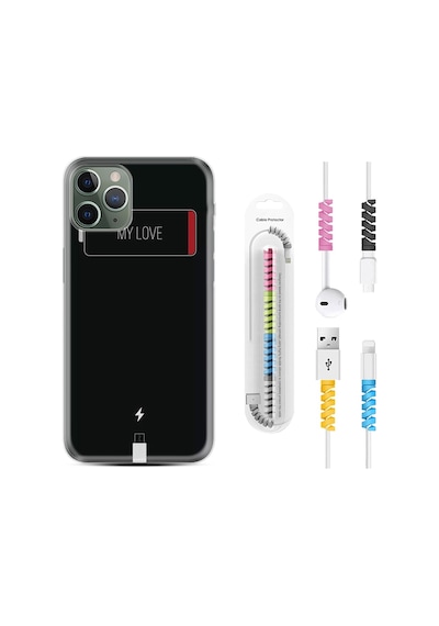 Apple Uyumlu iPhone 13 Pro Kılıf Kablo Koruyuculu My Love 1402