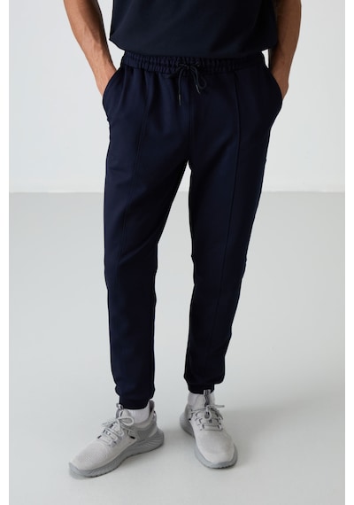 Tommy Life İndigo Pamuklu Yumuşak Dokulu Comfort Fit Nakışlı Erkek Jogger - 82123 İndigo