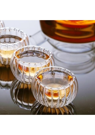 Dekoratif Cam Lokumluk, 8x8 Cm, 6'li Set Diğer