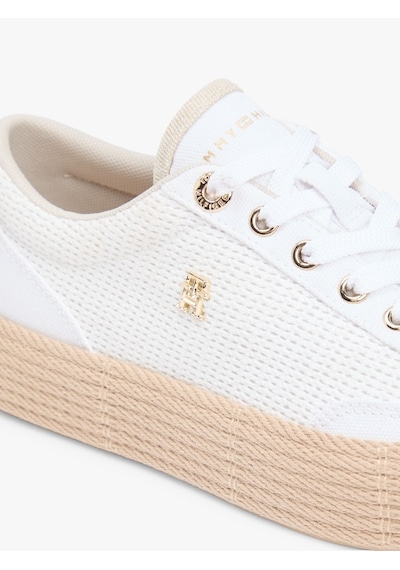 Tommy Hilfiger Th Foxıng Platform Rope Kadın Beyaz Sneakers - Fw0fw09173