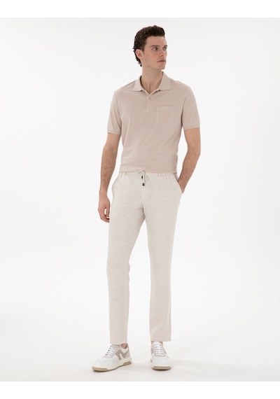 Pierre Cardin Erkek Taş Tişört Basic 50306552-vr049 Taş