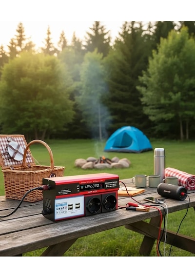 12v 2000w Modifiye Sinüs İnverter Araç Ve Güneş Enerjisi Uyumlu, Çift Usb, Çift Priz Ve Çakmaklık Eco Lounge