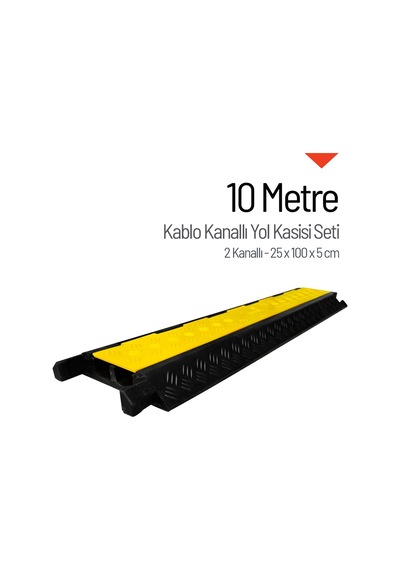 Kablo Kanallı Yol Kasisi Seti 10 Metre - 2 Kanallı 25 X 100 X 5 Cm-3970