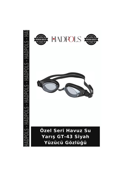 Özel Seri Havuz Su Yarış Gt-43 Siyah Yüzücü Gözlüğü