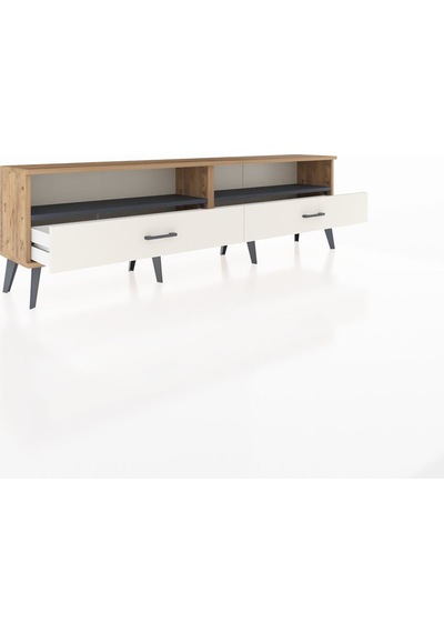 Arges Tv Ünitesi 2 Raflı 2 Çekmeceli 176x30x51 Çam-antrasit/aytaşı Antrasıt/aytası Arges Tv Ünitesi 2 Raflı 2 Çekmeceli 176x30x51 Çam-antrasit/aytaşı Antrasıt/aytası