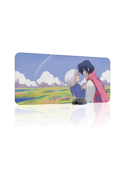 Howl's Moving Castle Dikişli Kauçuk Oyuncu Mousepad V1 - 90x40 Xxl Gaming Mouse Pad