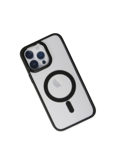Apple iPhone Uyumlu 14 Pro Kılıf Room Magneticsafe Silikon - Siyah Bz8683140411930