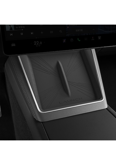 Tesla Model Y Juniper İçin Uyumlu Kablosuz Şarj Pedi Light Speed Tarzı Siyah