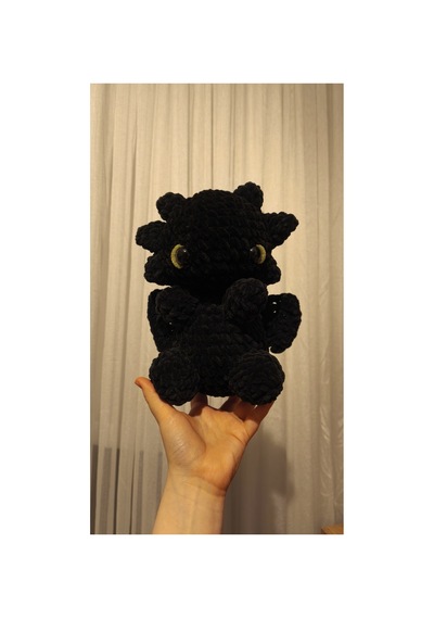 El Yapımı Tek Parça Tığ İşi Peluş: Dişsiz Model 1 Amigurumi Çok Renkli