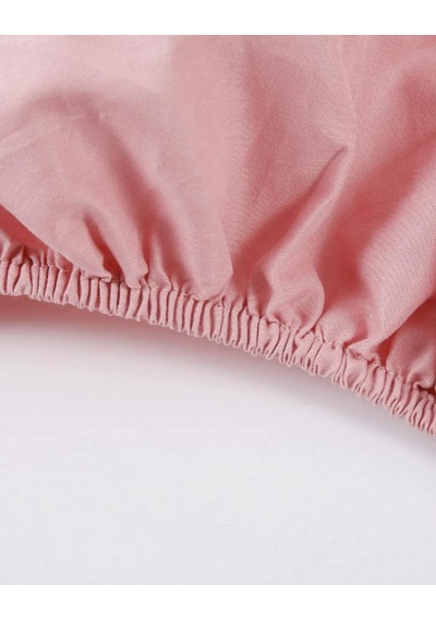 %100 Cotton Pamuk 160x200 30 Cm Fitted Lastikli Çift Kişilik Çarşaf Bed Sheet Pembe