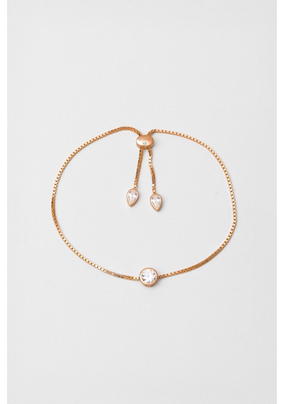 So Chic Era 18 Ayar Rose Altın Kaplama Ayarlanabilir Gümüş Bileklik Gümüş - Rose