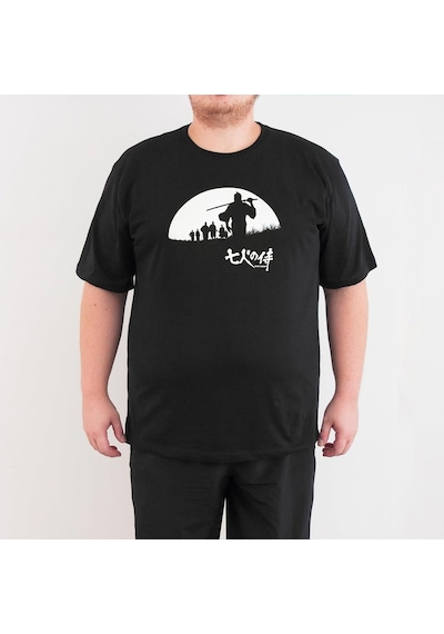 Bant Giyim - Seven Samurai 4Xl Büyük Beden Siyah Erkek Tişört Çok Renkli Bant Giyim - Seven Samurai 4Xl Büyük Beden Siyah Erkek Tişört Çok Renkli