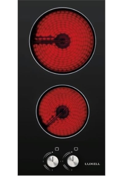 Luxell V3-02P İkili Vitro Seramik Ankastre Ocak Siyah
