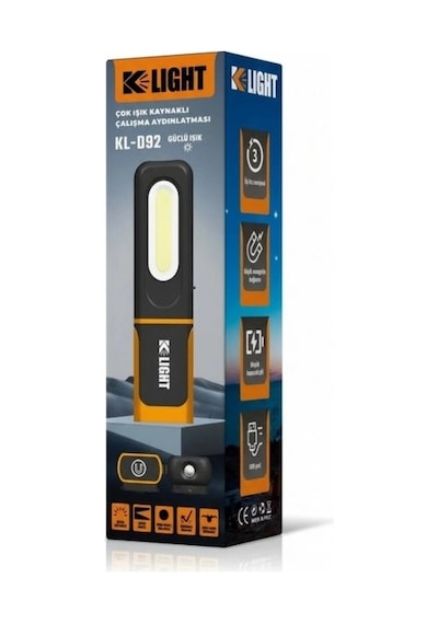 K Light Kld92 Çalışma Lambası Kırmızı - Siyah