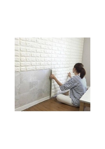 Hubrendy Emin 3d Tuğla Desenli Kendinden Yapışkanlı Duvar Paneli 58x38 Cm