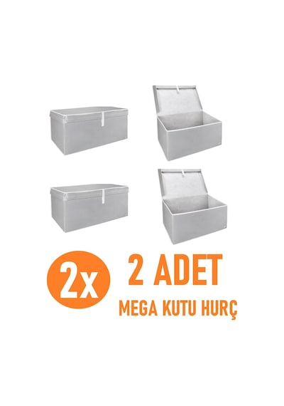 Yegge 2 Adet Sert Kapaklı Kutu Hurç Megaplus Boy 70x40x30x Çok Amaçlı Kutu Hurç Uzun Ömürlü Hurç Kutu Yegge Megaplus