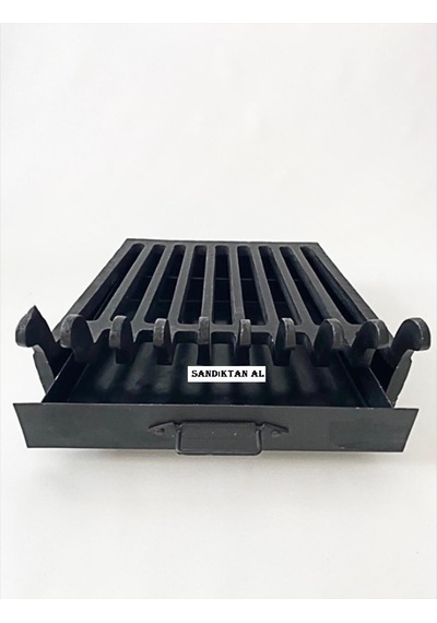 Döküm Izgara Şömine Izgarası 49 Cm X 35 Cm X35 Cm 10 Lu Izgara Çekmeceli