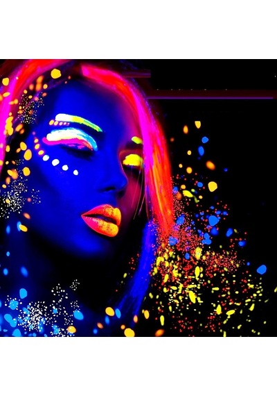 Vıp Glow In The Dark Under Uv Light 6 Adet Glow Neon Fosfor Boya Uv Mor Işıkta Parlayan Vücut Boyası Renkli