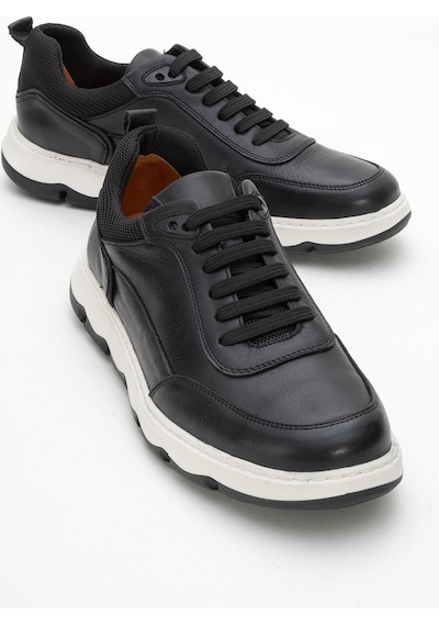 Dericlub Erkek Rahat Taban Comfort Casual Ayakkabı Gerçek Deri Fr 252290 Siyah