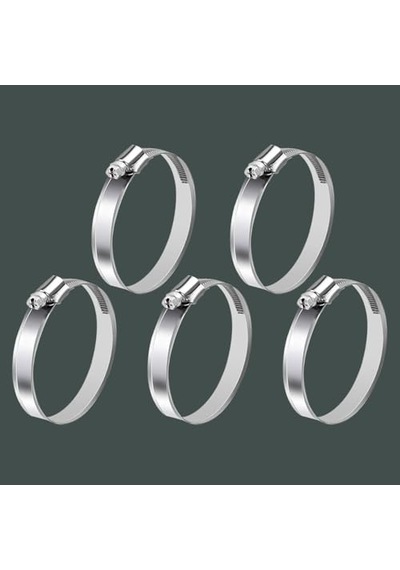 5 Adet Hortum Kelepçesi Tork Ayarlı 28x48 Mm Paslanmaz Çelik Boru Metal Kelepçe Ayarlanabilir Klips