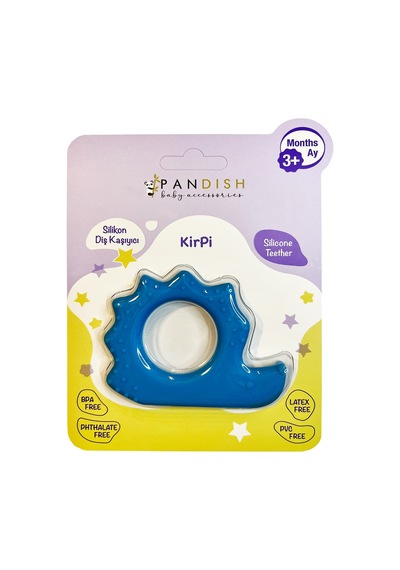 Pandısh Kirpi Silikon Diş Kaşıyıcı - Mavi