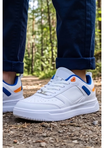 In Step Color-block Comfort: Beyaz-mavi Detaylı Erkek Çocuk Spor Ayakkabı