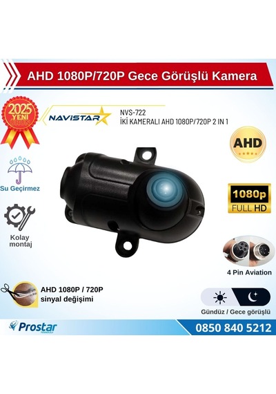 İki Kameralı Ahd 1080p/720p Yan Ve Arka İçin Profesyonel Metal Kamera