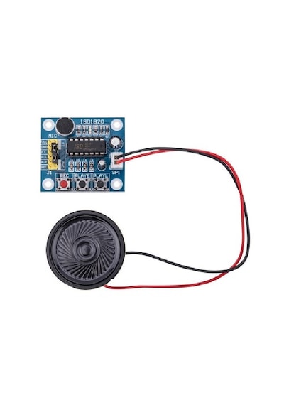 Isd1820-1 Ses Kayıt Ve Çalma Modülü Mikrofonlu + Mini Hoparlör
