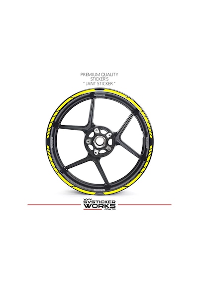 Tüm Motosikeltler Uyumlu 17 İnch Jant Sticker Seti 84598156